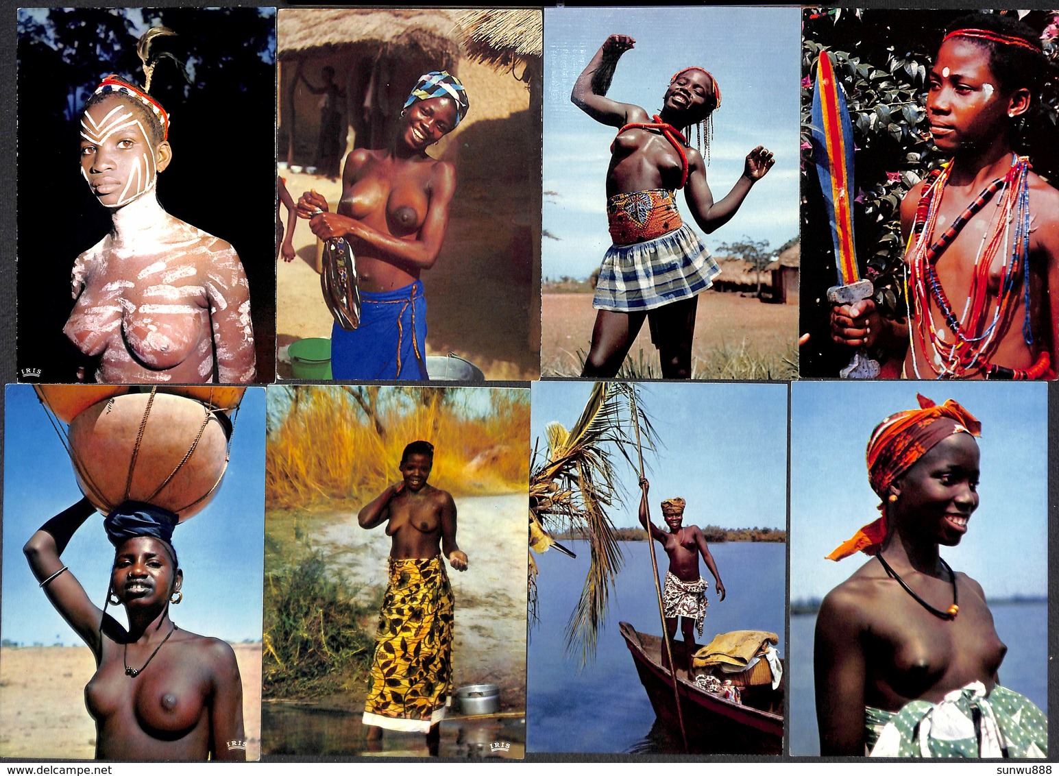 Afrique En Couleurs - Lot 31 Cartes Femmes Folklore Danse Seins Nus Kent Cottrell - Non Classés