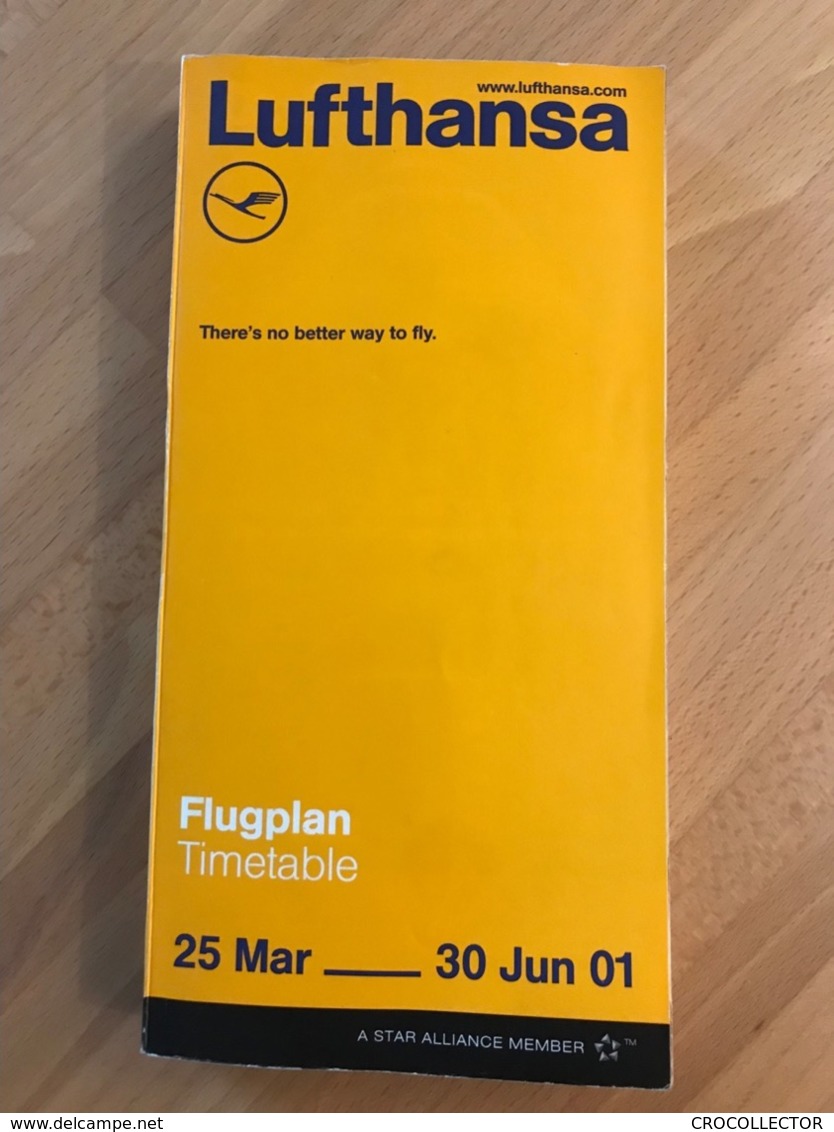 LUFTHANSA Flugplan Timetable 25 Mar  _  30 Jun 01 - Horaires