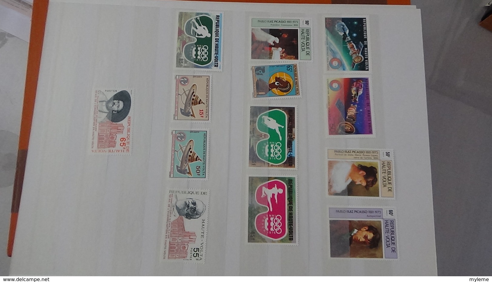 D15 Dispersion d'une très grosse collection de timbres et blocs ** dont Gabon, Guinée, Haute Volta. Voir commentair