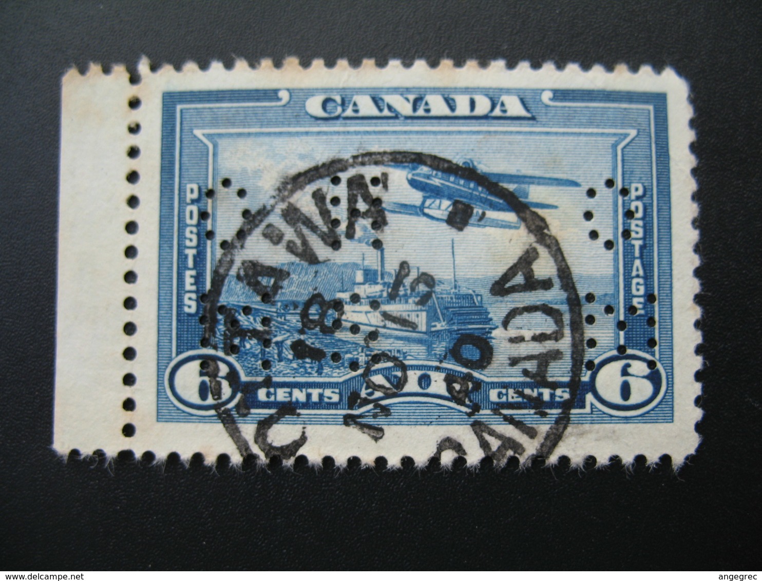 Perforé Perfin Lochung , Canada    See, à Voir   OH MS  8 - Perfins