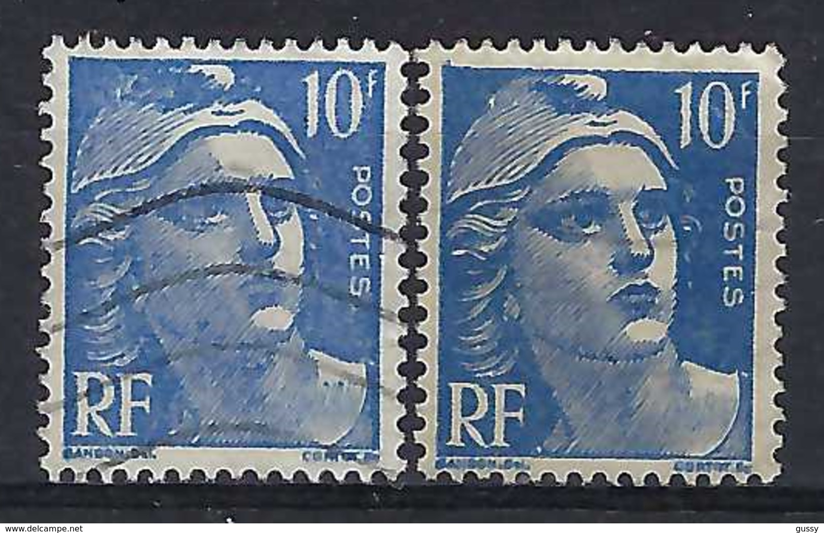 FRANCE:  Le Y&T 723, 2 TP Oblitérés, 2 Nuances Différentes - Used Stamps