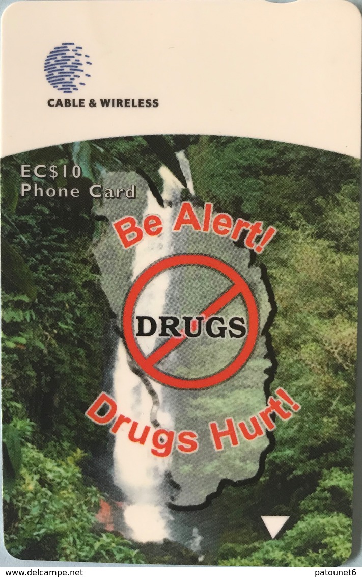 DOMINIQUE  -  Phonecard  -  Cable § Wireless  - Be Alert ! Drugs Hurt ! - EC $ 10 - Dominica