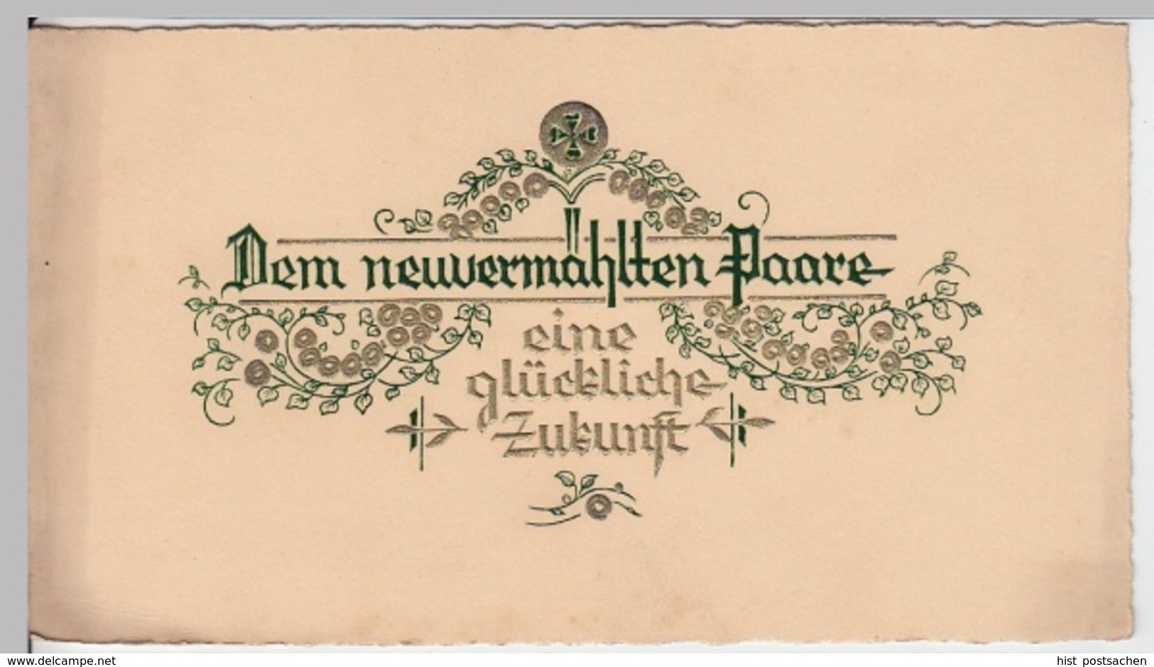 (9289) Glückwunschkarte Hochzeit, Prägekarte 1932 - Huwelijken