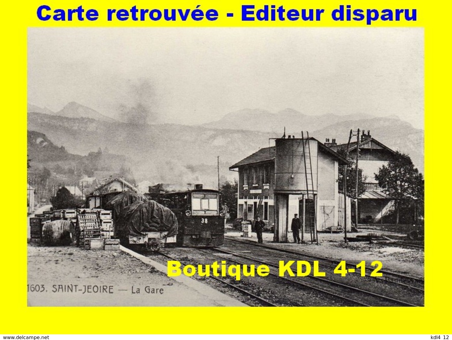 BVA 646-09 - Vue D'ensemble De La Gare - Loco N° 38 -SAINT-JEOIRE EN FAUCIGNY - Haute Savoie - CEN - Reproduction - Saint-Jeoire