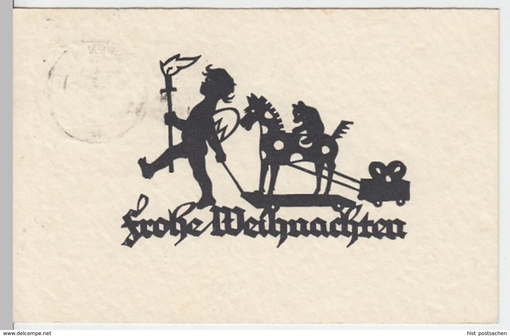 (10537) AK Scherenschnitt >Frohe Weihnachten< 1940 - Scherenschnitt - Silhouette