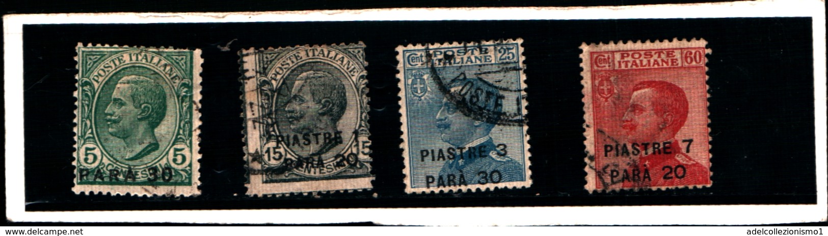 93647) ITALIA- Emissioni Ordinarie Soprastampate In Moneta Turca - 1921 - 4 VALORI-USATI - Ohne Zuordnung