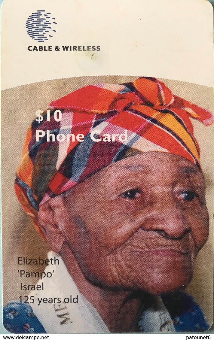 DOMINIQUE  -  Phonecard  -  Cable § Wireless  - Elizabeth " Pampo " - $ 10 - Dominique