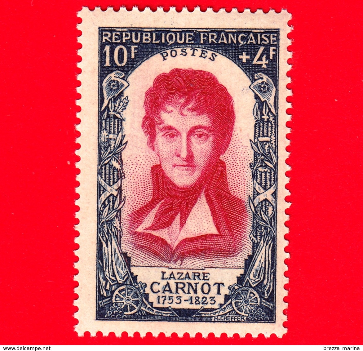 Nuovo - MNH - FRANCIA - 1950 - Rivoluzione Del 1789 - Lazare Carnot (1753-1823) - 10+4 - Nuovi