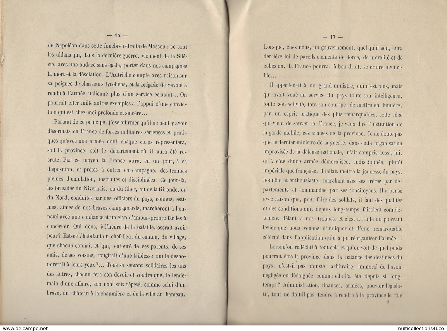 200320B - Opuscule POLITIQUE - 1871 Décentralisation L'ETAT PAR LA PROVINCE Comte D'OSMOND CHATEAUNEUF VAL DE BARGIS - Other & Unclassified