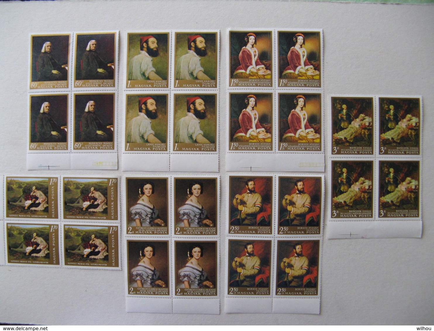 HONGRIE 1967 SERIE TABLEAUX 7 BLOCS DE 4T NEUFS = 28 Timbres N° 1896 A 1902 - Ongebruikt