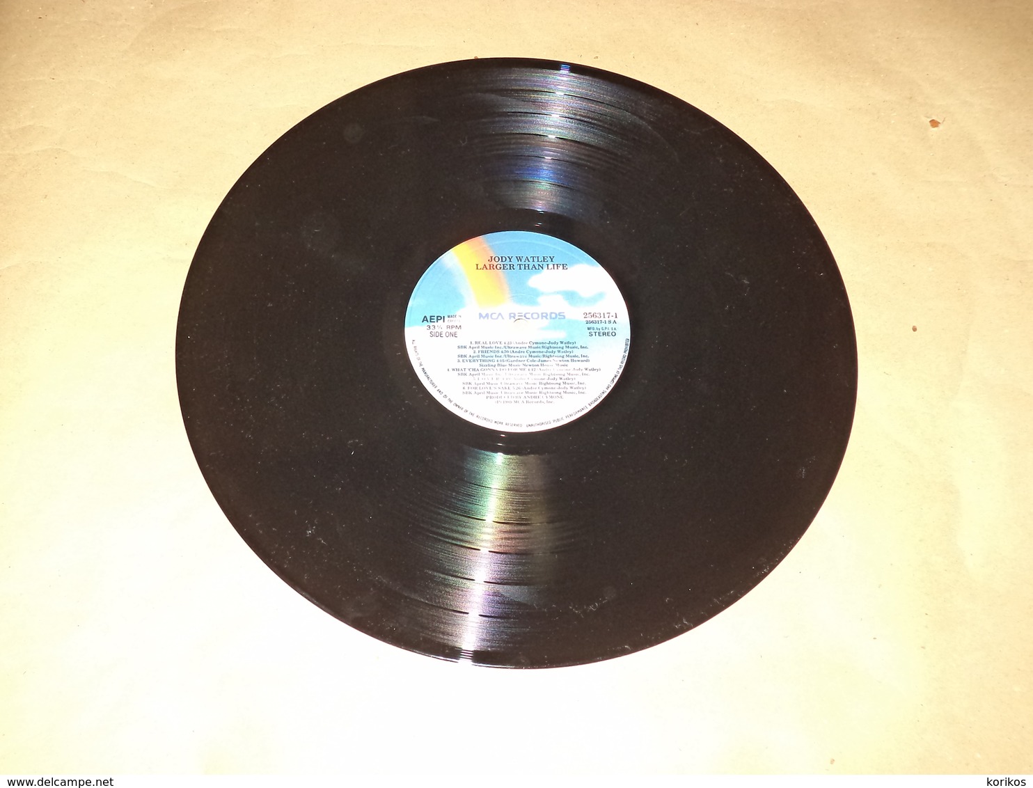 JODY WATLEY – LARGER THAN LIFE – MCA RECORDS – VINYL - 256317-1 – MUSIC – 1989 - GREEK EDITION - Soul - R&B