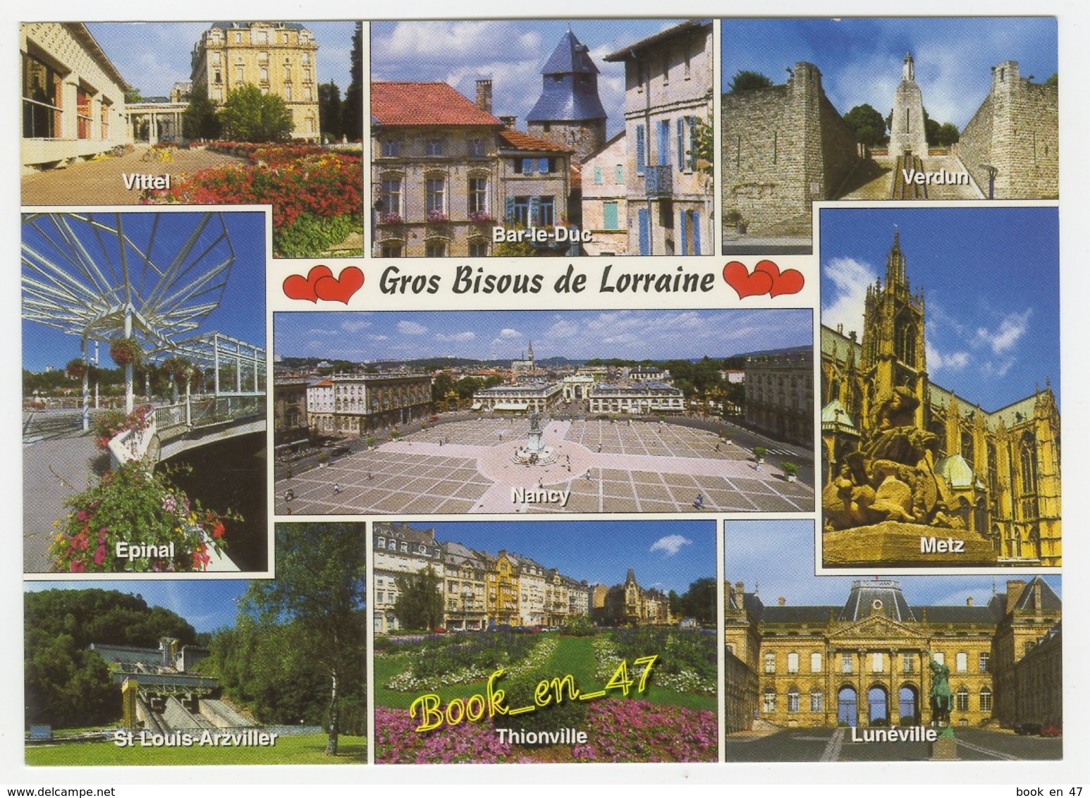 {38651} Gros Bisous De Lorraine , Multivues ; Vittel , Verdun , Epinal , Thionville , Nancy , Lunéville , Metz - Lorraine