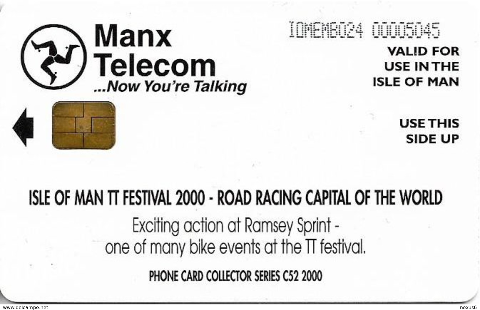 Isle Of Man - Chip - TT Racers 2000 - Ramsey Sprint - 33U, 2000, 10.000ex, Used - Man (Isle Of)