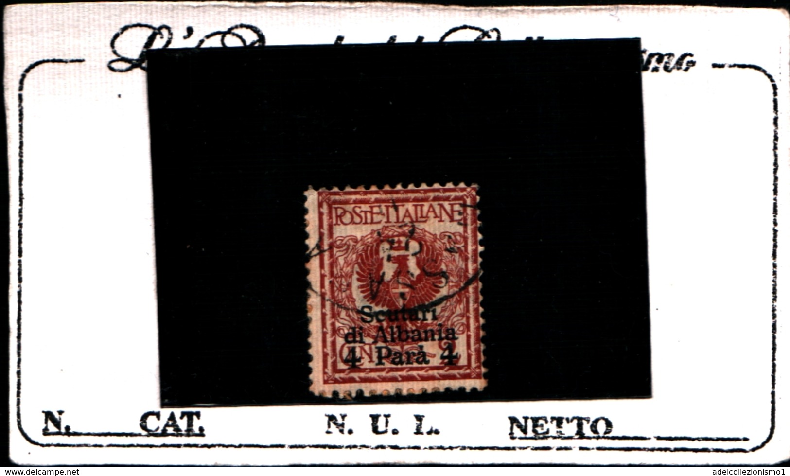 93667) ITALIA-SCUTARI D'ALBANIA-4 Pa. Su 2 .Emissione Floreale Sopr. Scutari Di Albania E In Moneta Turca - 1915 6-USATO - Albanien