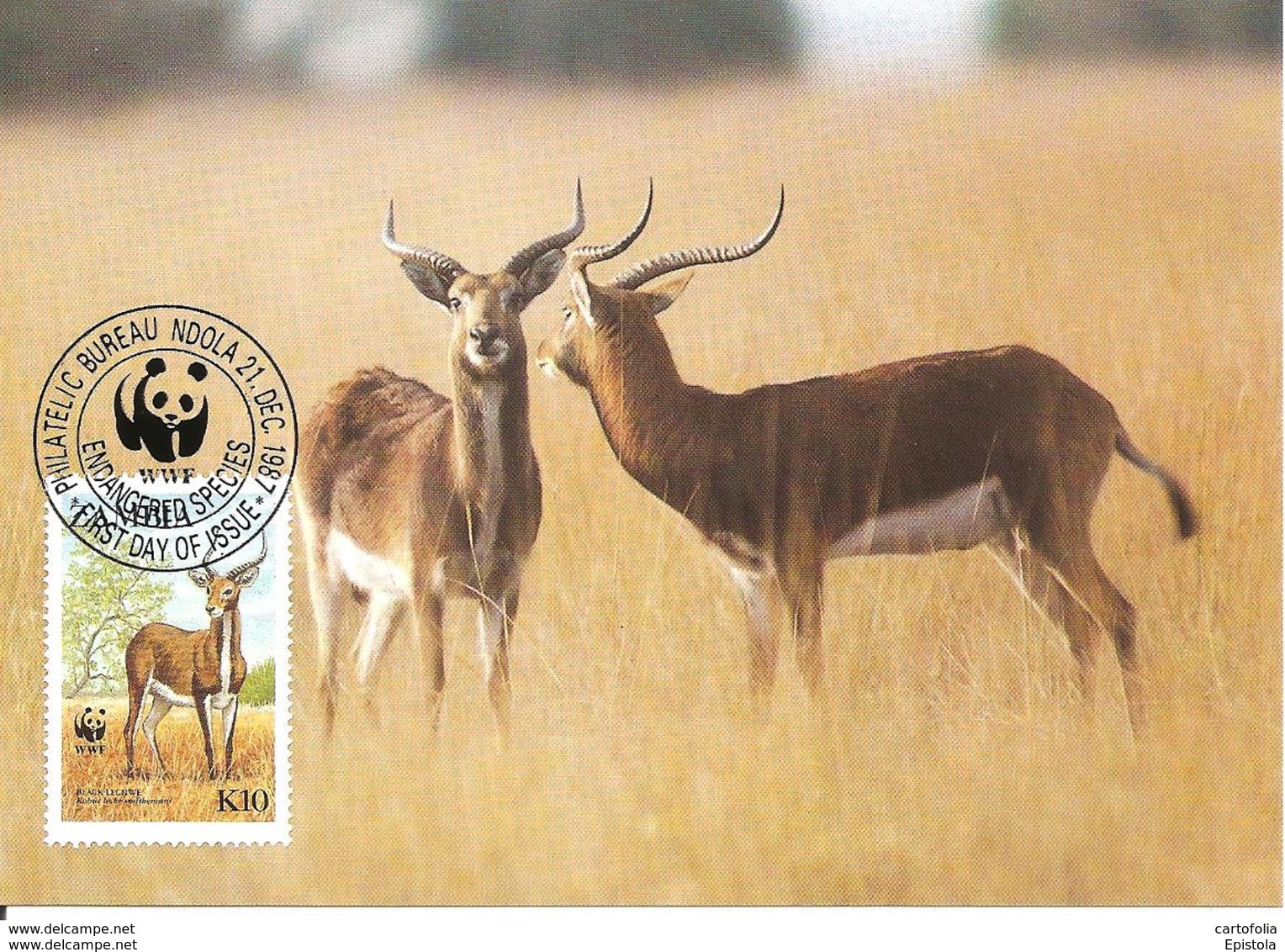 1987 - Zambia NDOLA - Black Lechwe - Antilope - Sambia