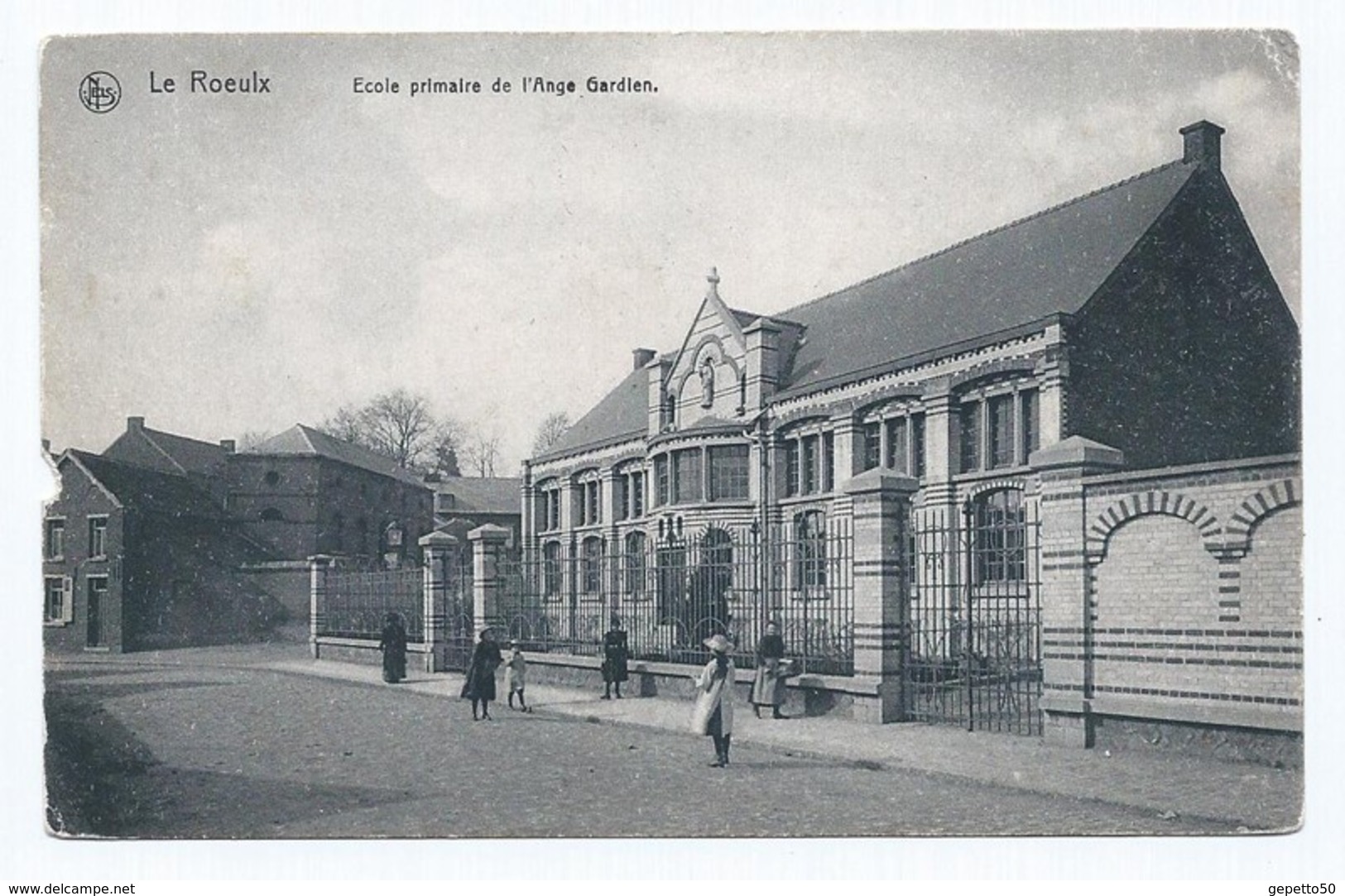 Le Roeulx Ecole Primaire De L'Ange Gardien  Ed Nels Oblitérée Le Roeulx Et Héverlée En 1920 - Le Roeulx