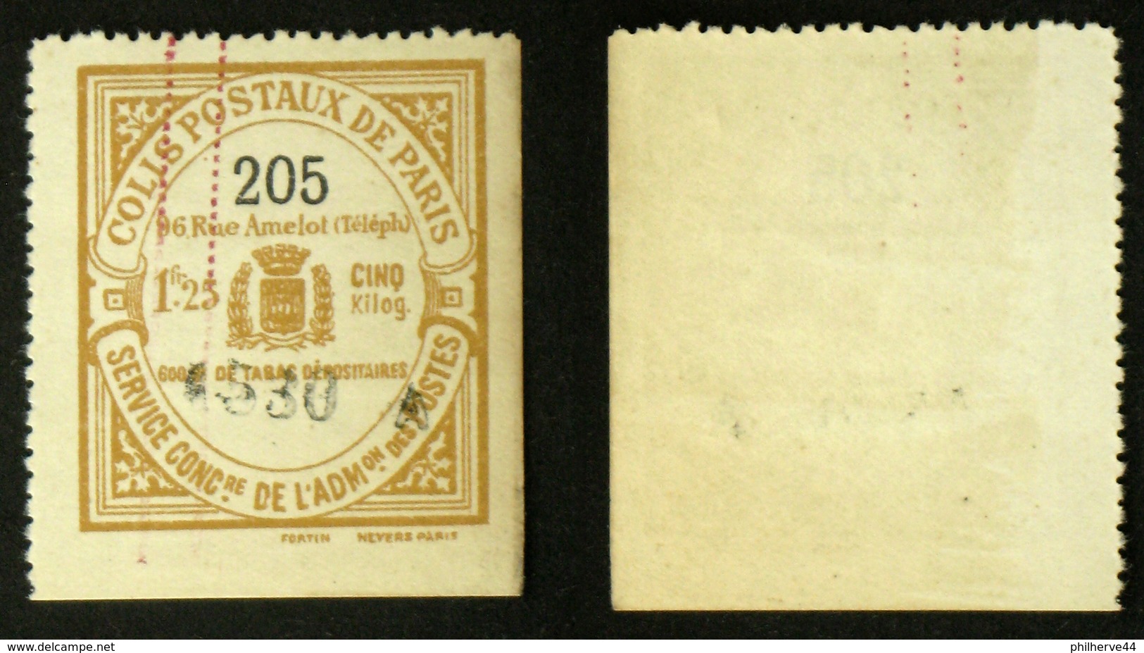 COLIS POSTAUX PARIS N° 115a Neuf N* Cote 16€ - Neufs