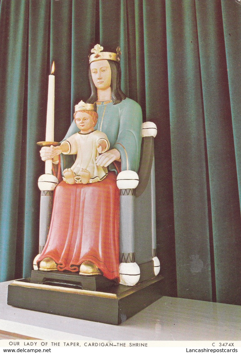 Postcard Our Lady Of The Taper Cardigan The Shrine Catholic Religion My Ref  B24249 - Cardiganshire