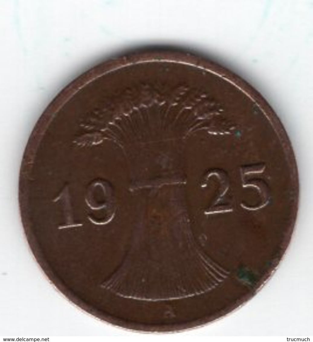 104 - Weimarer Republik - 1 Rentenpfennig - 1925 - A - 1 Rentenpfennig & 1 Reichspfennig