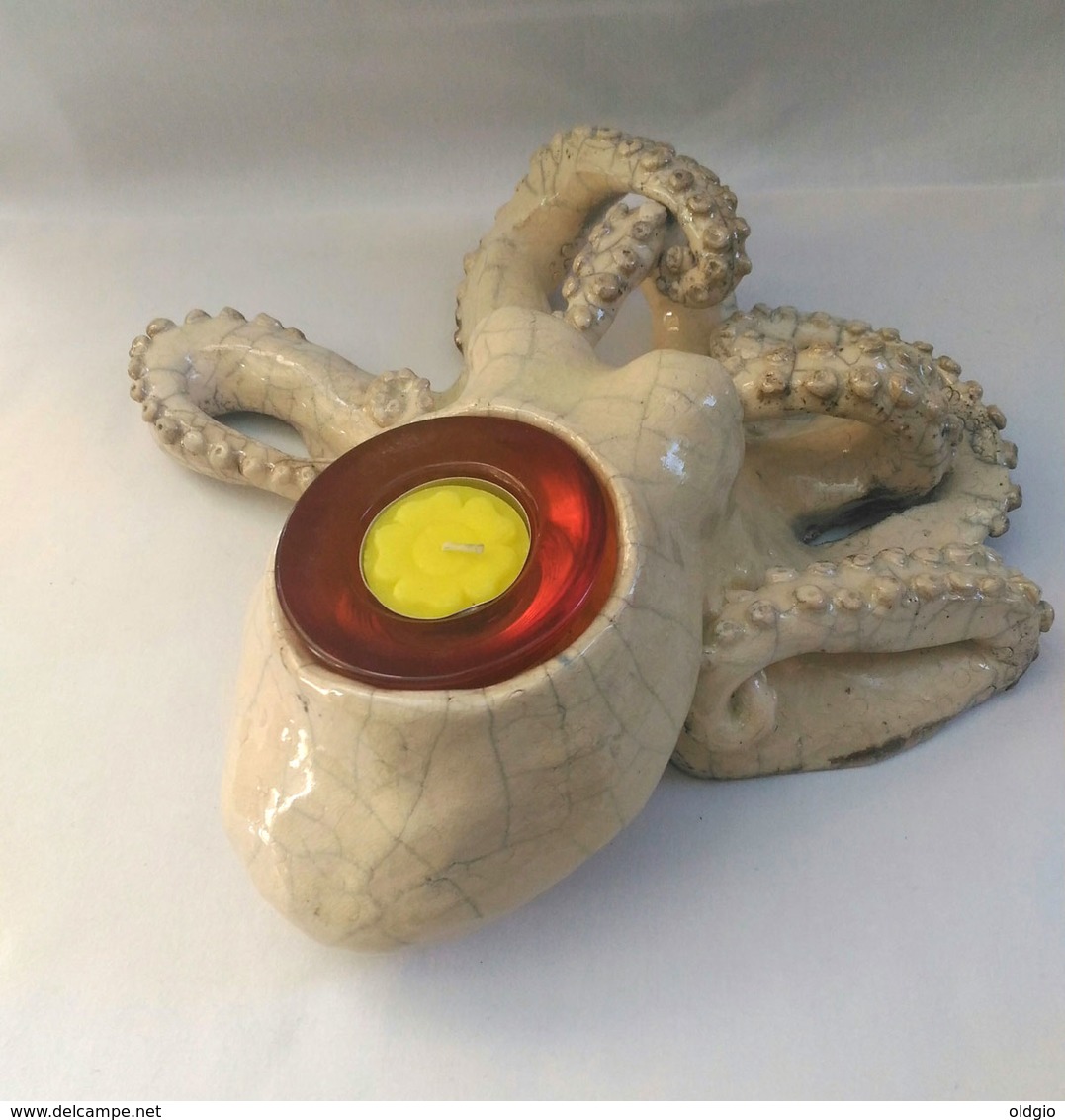 Polpo Piovra Octopus Ceramica Stile Giapponese Artigianale Raku Fatta A Mano Japanese Style Handmade Pottery - Unclassified