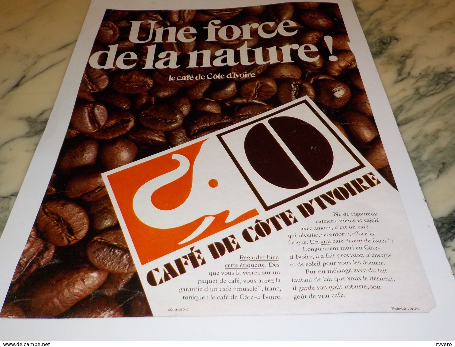 ANCIENNE PUBLICITE CAFE COTE D IVOIRE 1969 - Affiches