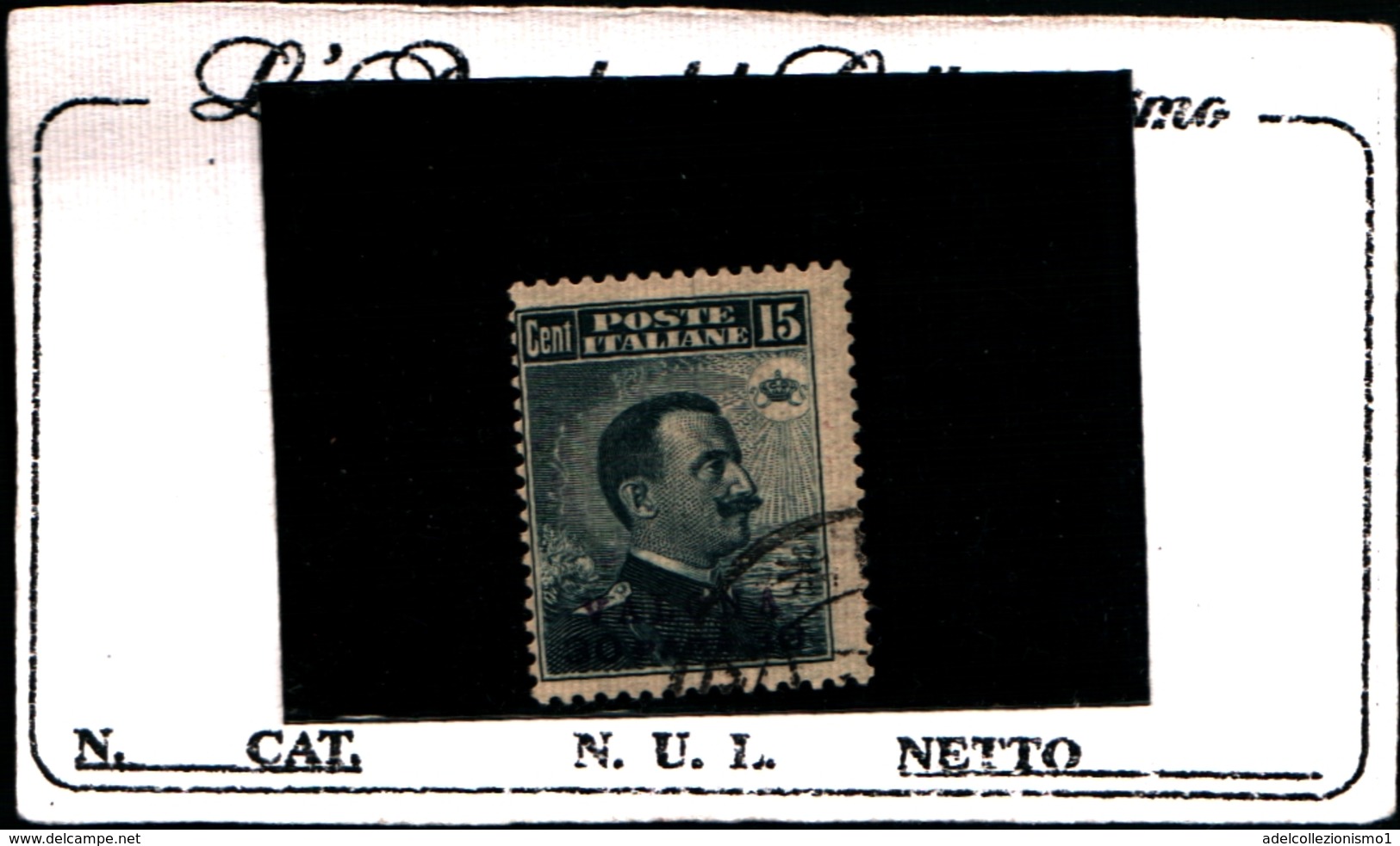 93675) ITALIA-VALONA-30 Pa. Su 15 C.Michetti Nero Soprastampato In Moneta Turca - 1916  -USATO - Albanien