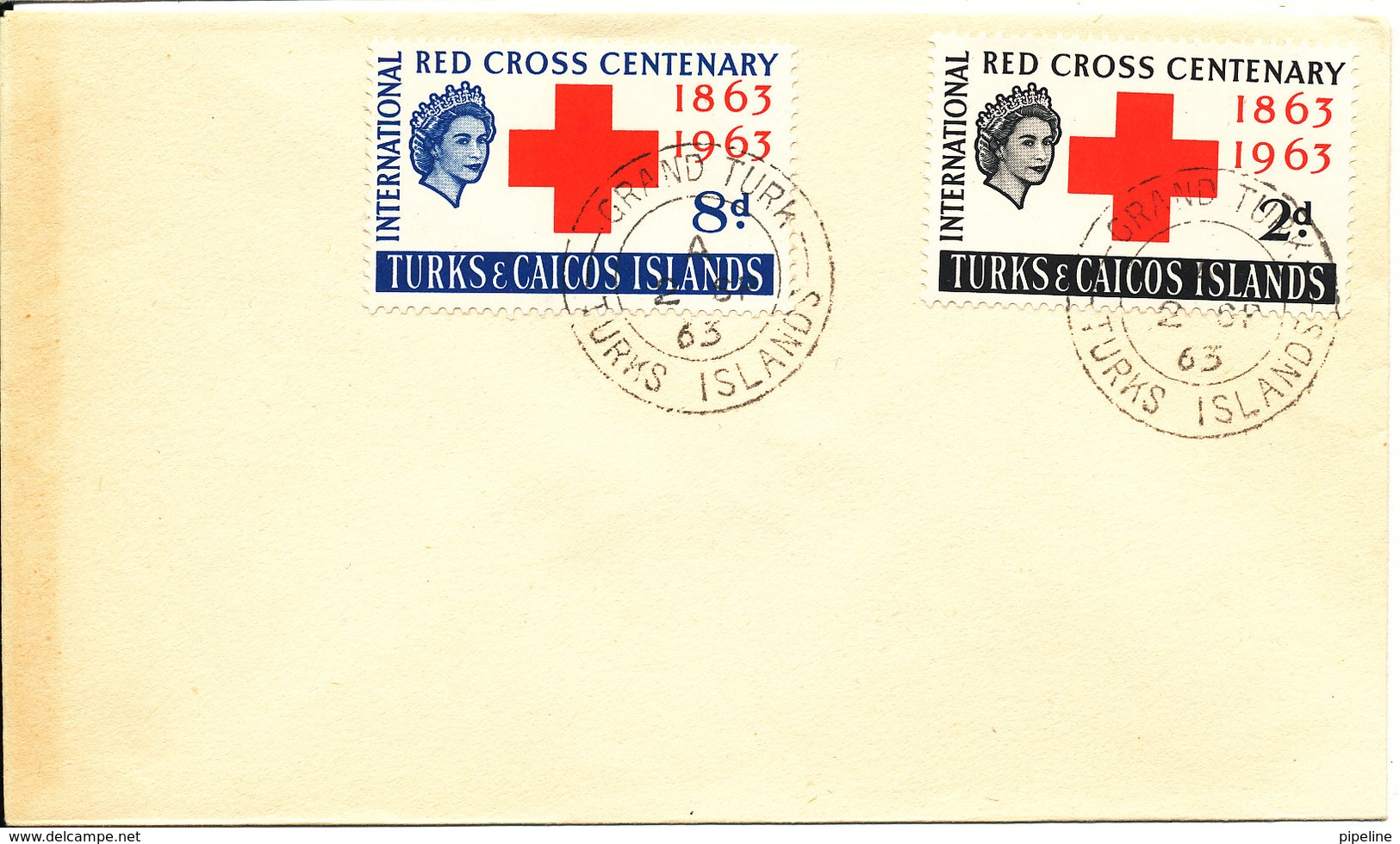 Turks And Caicos FDC 2-9-1966 RED CROSS Complete Set Of 2 - Turks & Caicos (I. Turques Et Caïques)