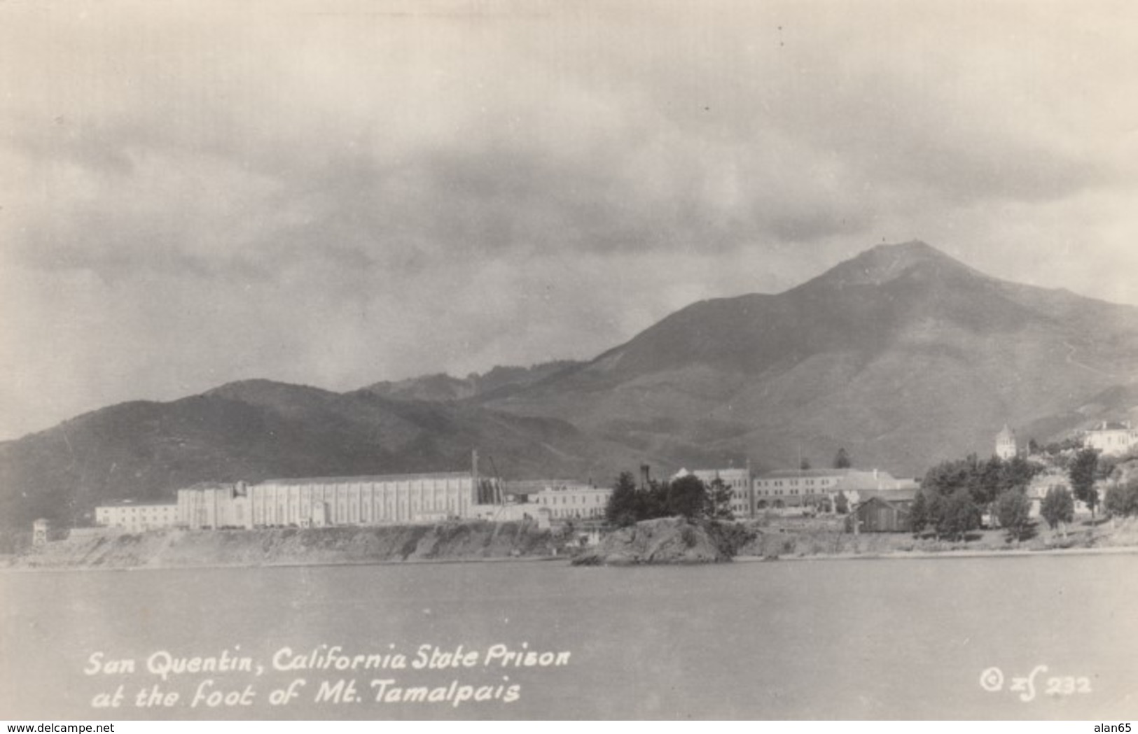 San Quentin State Prison California, Mt. Tamalpais San Francisco Bay, C1940s Vintage Real Photo Postcard - Other & Unclassified