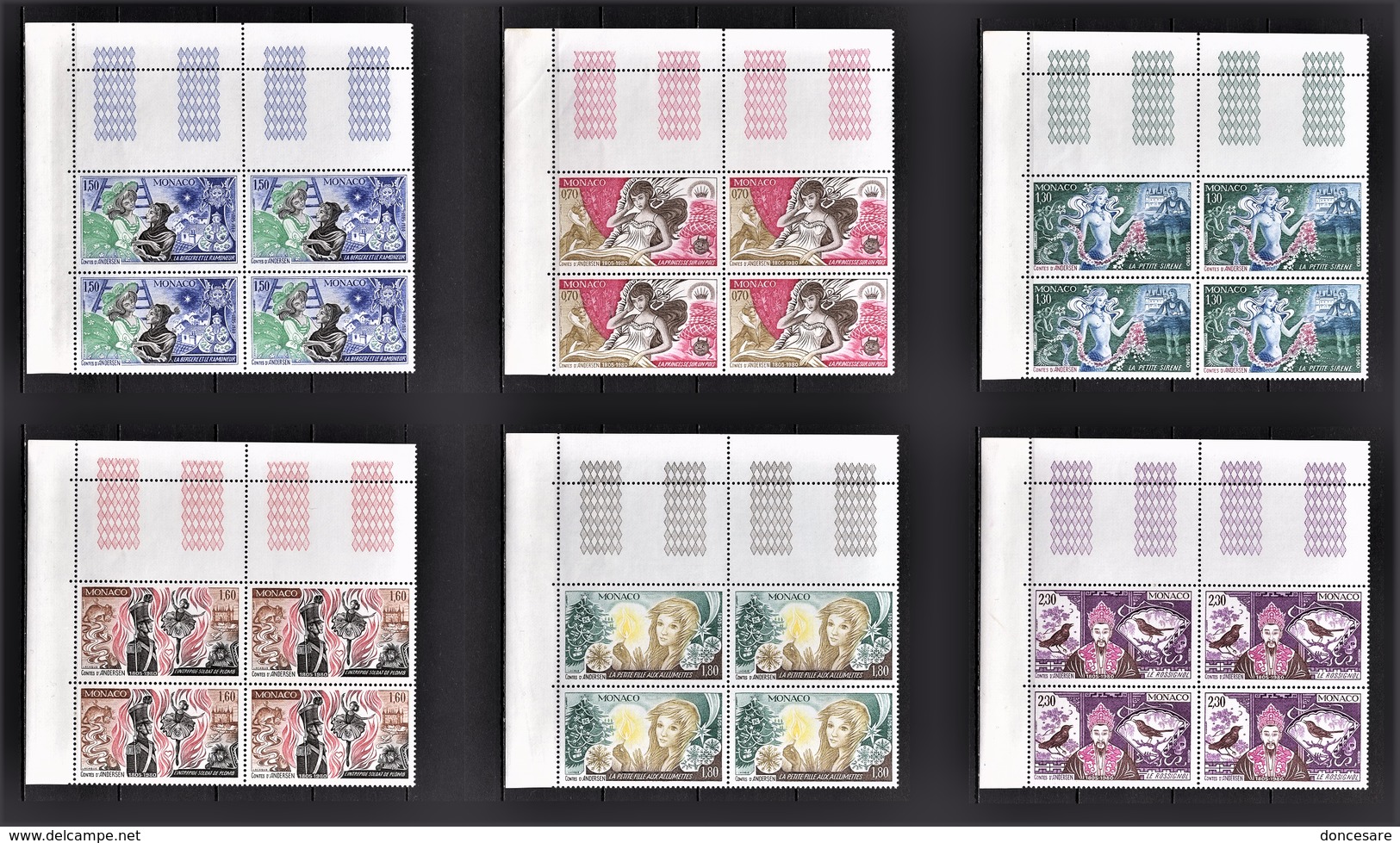 MONACO 1980 SERIE 6 BLOCS DE 4 TP / N°1235 A 1240  6 TP NEUFS** / COINS DE FEUILLES - Ungebraucht