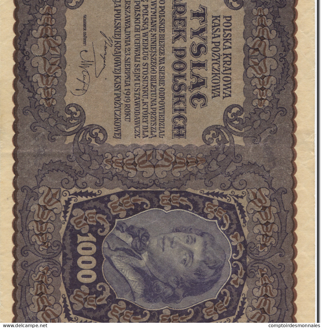 Billet, Pologne, 1000 Marek, 1919, 1919-08-23, KM:29, SUP - Pologne