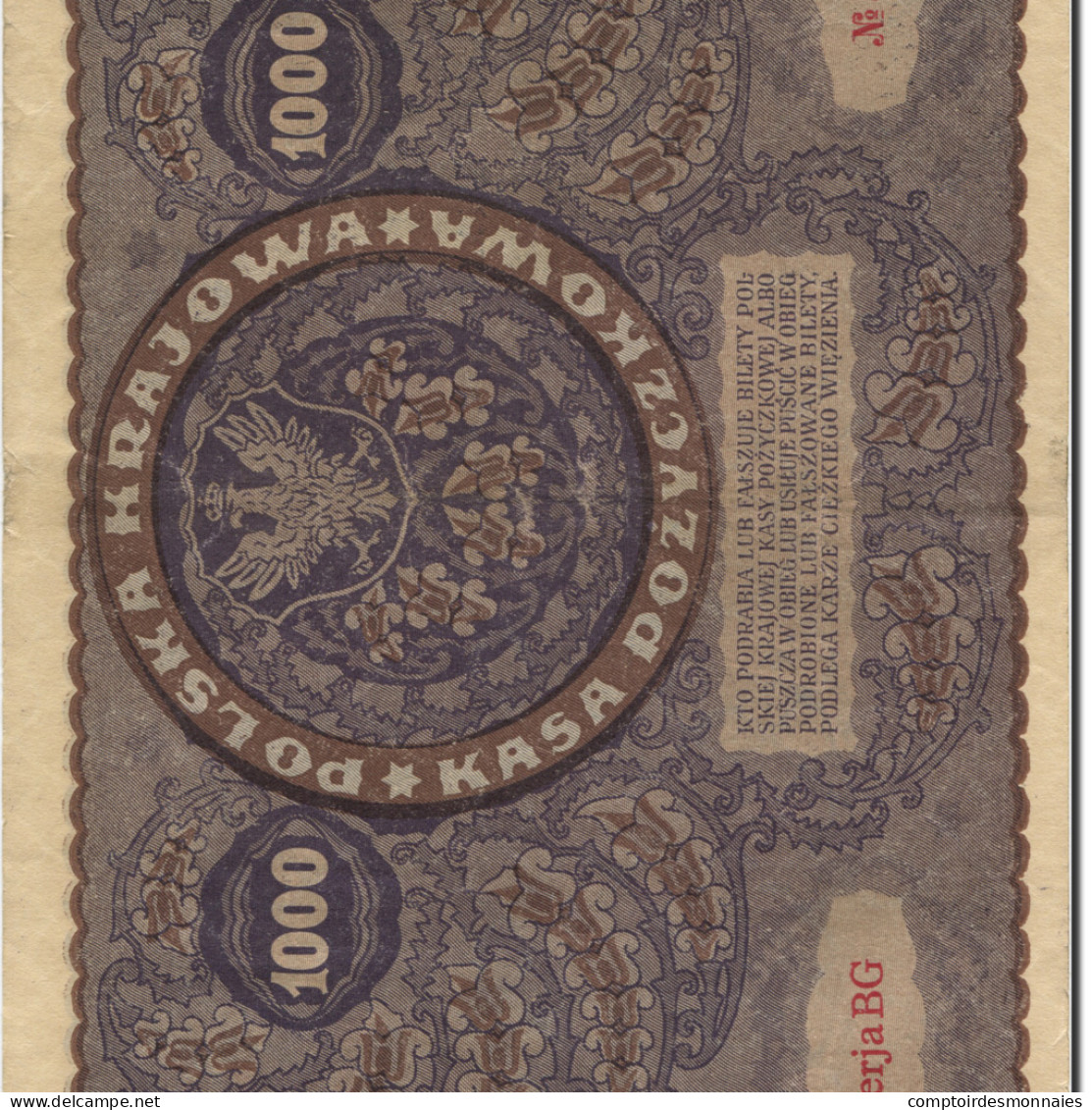 Billet, Pologne, 1000 Marek, 1919, 1919-08-23, KM:29, SUP - Pologne