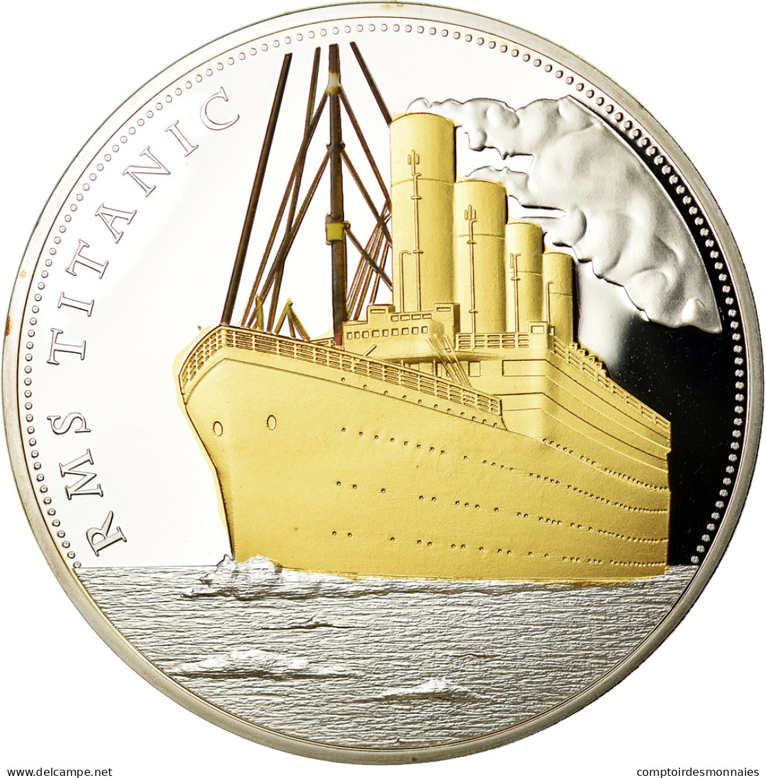 France, Médaille, 100ème Anniversaire Du Titanic, FDC, Cuivre Plaqué Argent - Autres & Non Classés