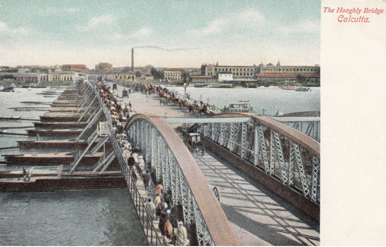 The Hooghly Bridge , CALCUTTA , India , 1901-07 - Indien