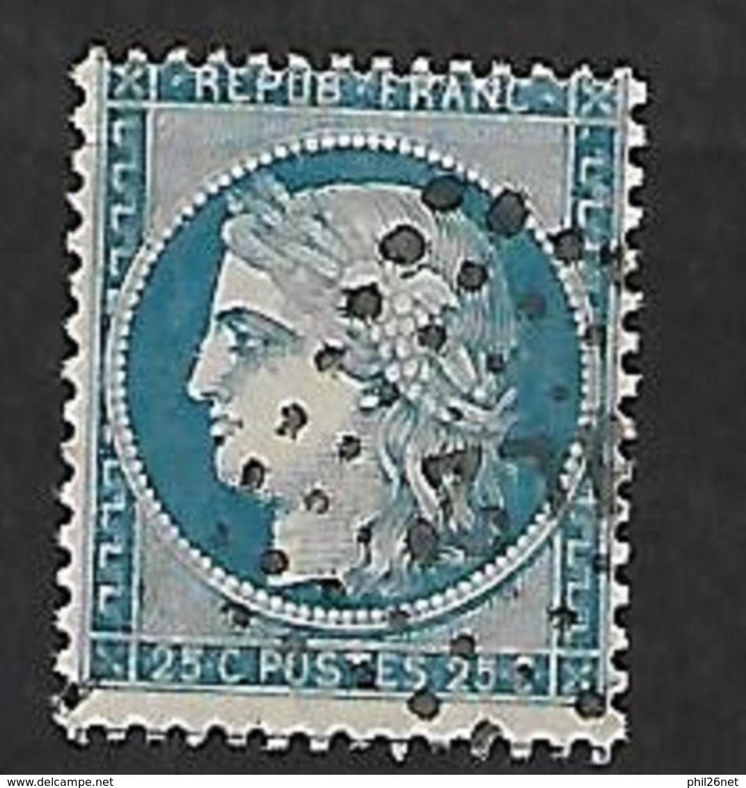 France   N°  60C  Oblitéré   B /TB   Ambulant  ML  2    Marseille à Lyon    - 1871-1875 Ceres