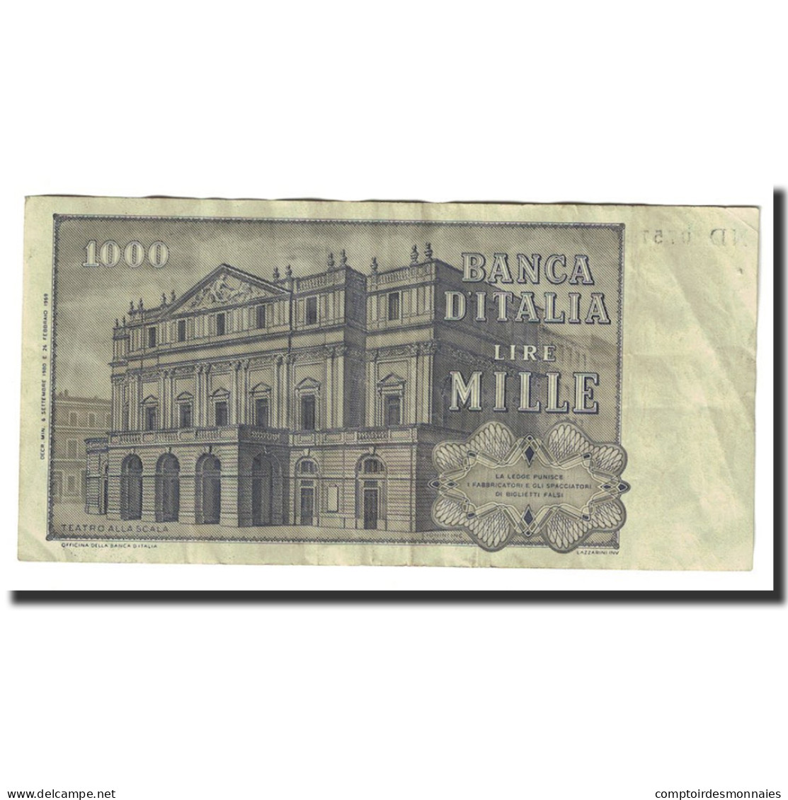 Billet, Italie, 1000 Lire, 1969, 1969-02-26, KM:101a, TTB+ - 1000 Lire