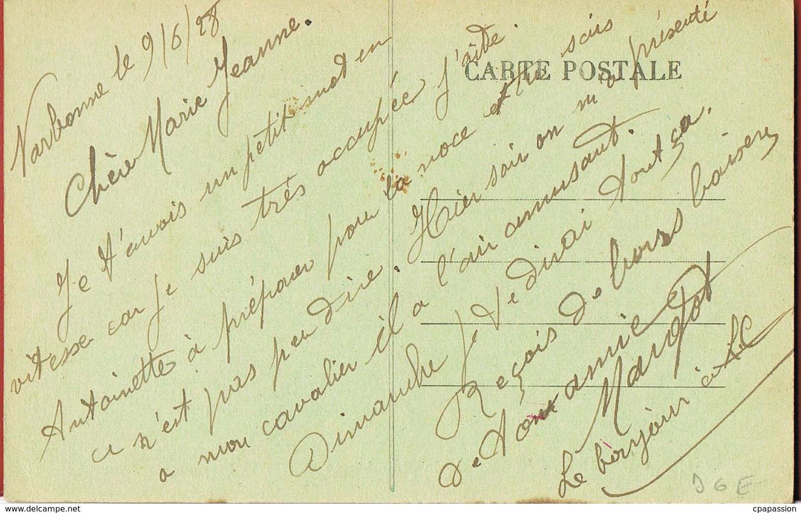 CP 11-NARBONNE- Aude- Cours De La République-Grand Café Continental -animée  Voyagée 1928- Scans Recto Verso- - Narbonne