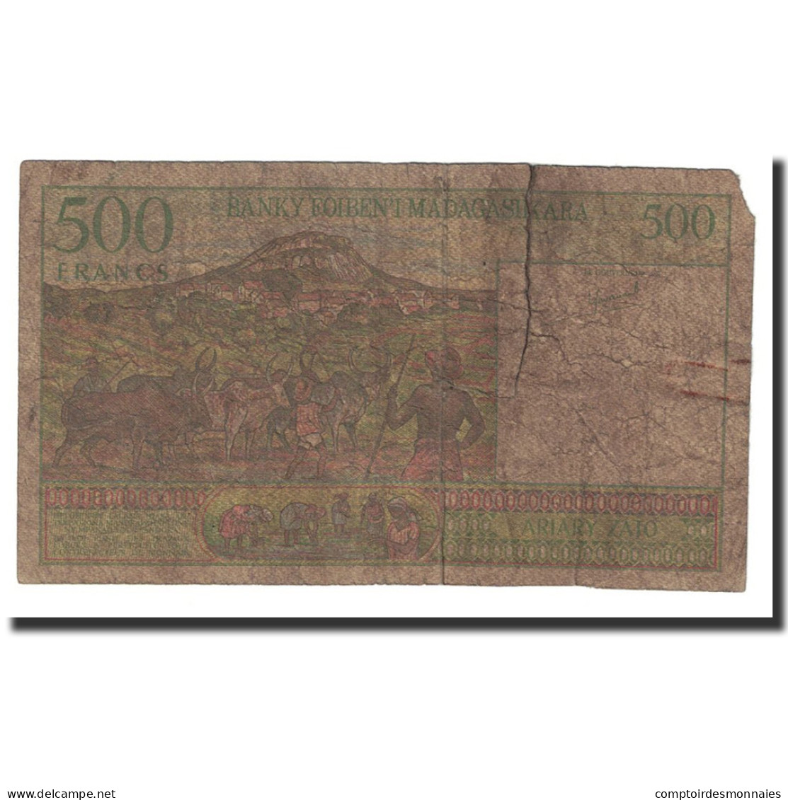 Billet, Madagascar, 500 Francs = 100 Ariary, 1994, Undated (1994), KM:75a, B - Madagascar