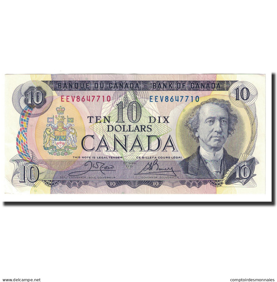 Billet, Canada, 10 Dollars, 1971, KM:88d, SUP - Kanada