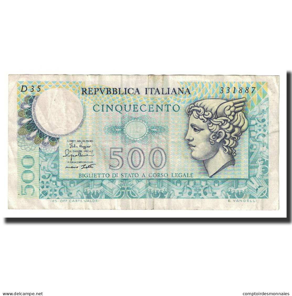 Billet, Italie, 500 Lire, 1979, 1979-04-02, KM:94, TTB - 500 Lire