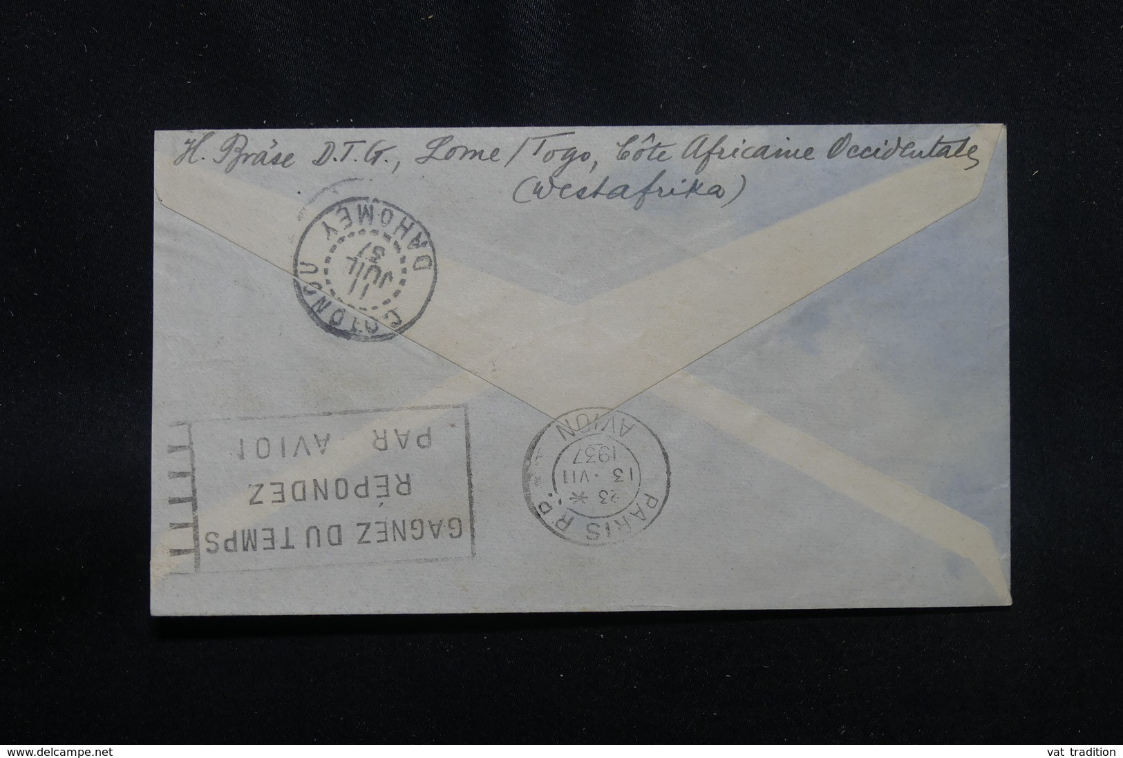 TOGO - Enveloppe De Lome Pour L 'Allemagne En 1937 Via Cotonou Et Paris Par Avion, Affranchissement Plaisant - L 56778 - Storia Postale