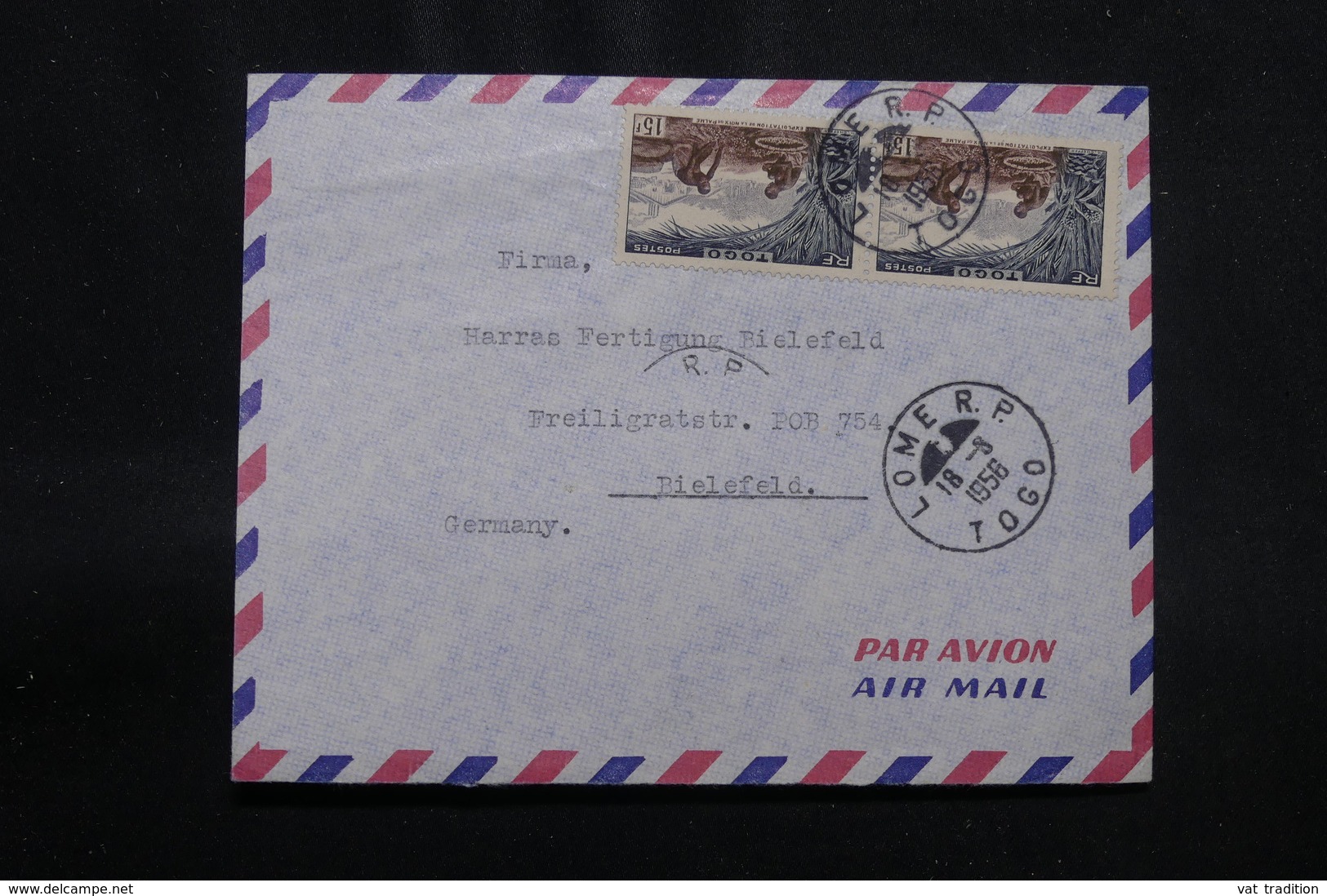 TOGO - Enveloppe De Lome Pour L' Allemagne En 1956, Affranchissement Plaisant - L 56786 - Storia Postale