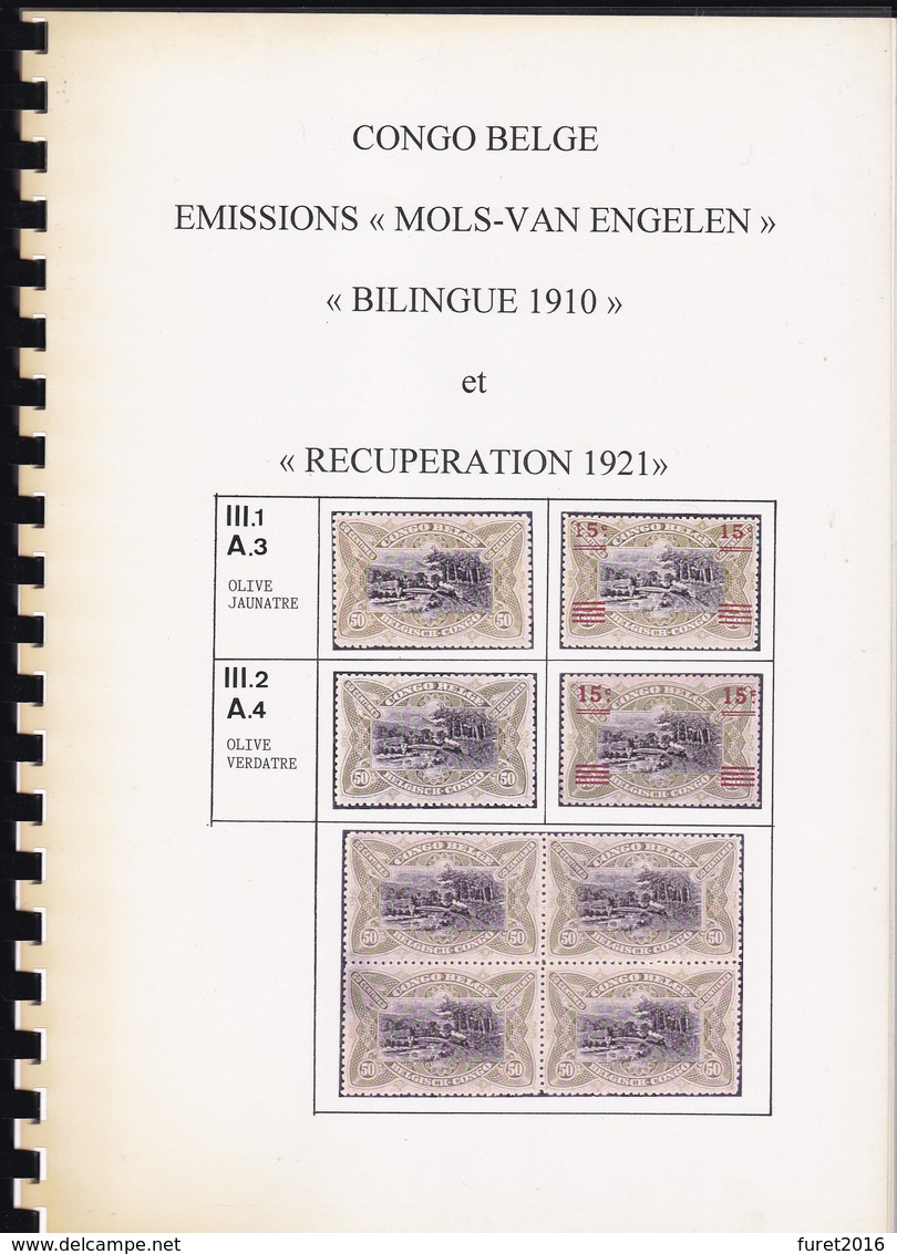Congo Belge Emission Mols Van Engelen Bilingue 1910 Et Recuperation 1921  Tavano Leo 85  Pages - Colonies Et Bureaux à L'Étranger