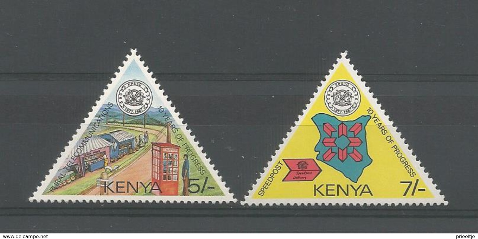 Kenya 1987 10 Years Of Progress Y.T. 399/400 ** - Kenia (1963-...)