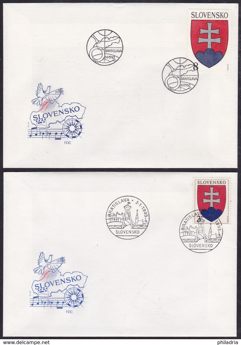 Slovakia, Coat-of-Arms, 1993, FDC - FDC