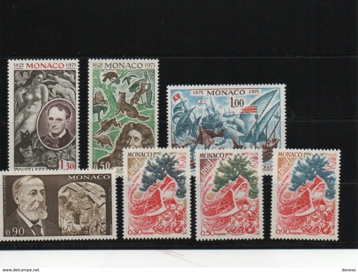 MONACO 1972 Yvert 867-873 NEUF** MNH Cote : 6,80 Euros - Unused Stamps