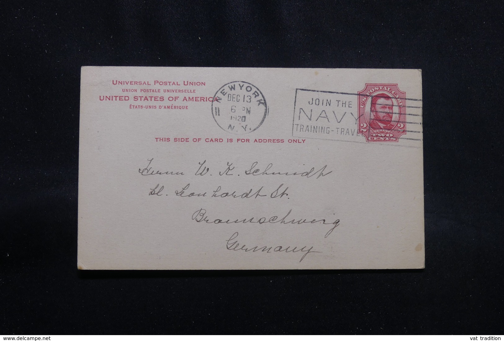 ETATS UNIS - Entier Postal De New York Pour L 'Allemagne En 1920 - L 56810 - 1901-20