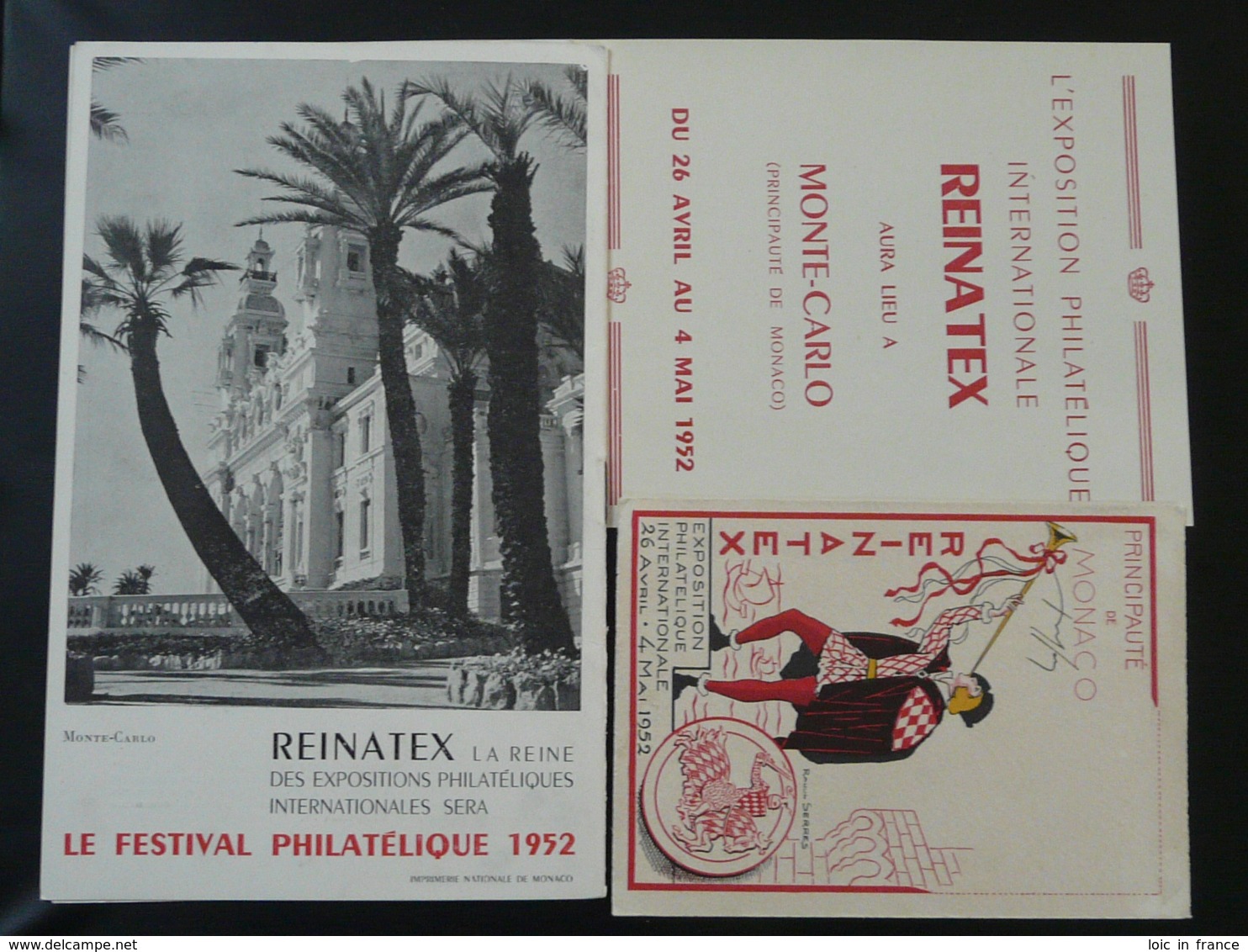 Livret Exposition Reinatex Monaco 1952 - Lettres & Documents