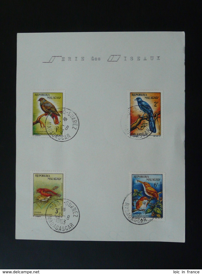 Feuillet Série Des Oiseaux Birds Diego Suarez Madagascar 1963 (ex 1) - Collections, Lots & Series