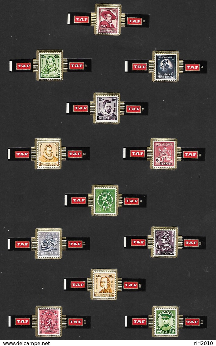 24 Bagues De Cigares Taf - Timbres De Belgique -  Série B - Bagues De Cigares