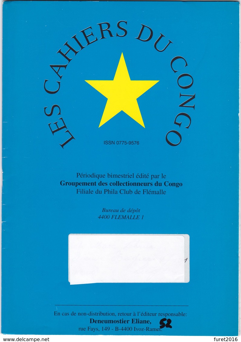 LES CAHIERS DU CONGO Par Eliane Deneumostier  Du Numero 52 Au N°  82  31 Périodiques - Colonies Et Bureaux à L'Étranger